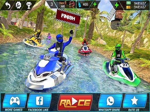 free online games - Top Boat Water Jet Sky Simulator Racing 3D