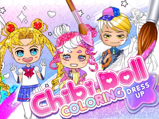 free online dressup games - Chibi Doll Coloring  Dress Up