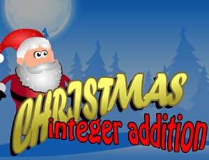 free online games - Christmas Integer Addition