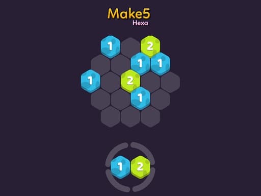 free online games - Make 5 Hexa