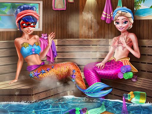 free online games - Mermaids Bffs Realife Sauna