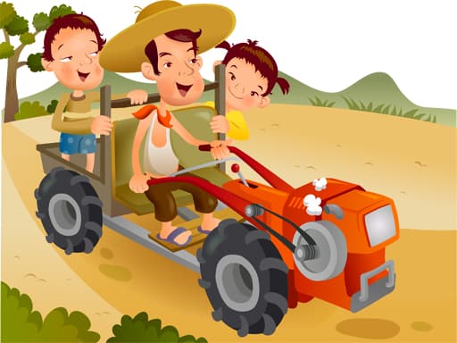 free online games - Cartoon Tractor Puzzle