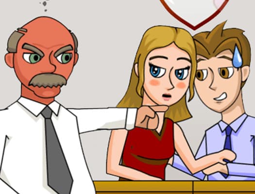 free online games - Secret Office Kissing