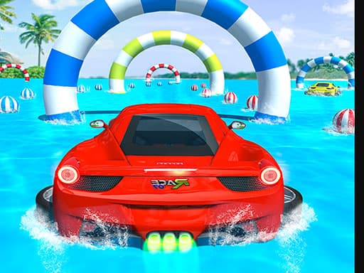 free online games - Water Surfing Car Stunts Car Racing Game