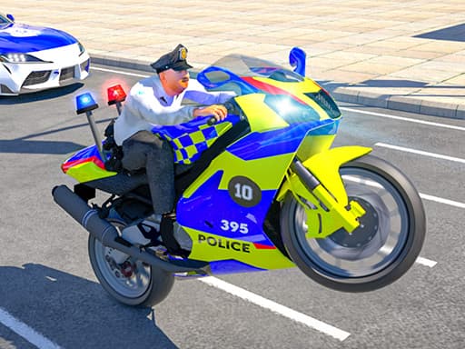 free online games - Police Bike Stunt Race Game