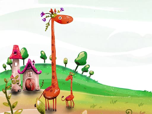 free online games - Cartoon Giraffe Puzzle