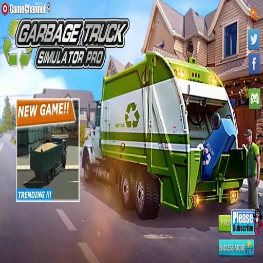 free online games - Garbage Truck Simulator  Recycling Driving Game