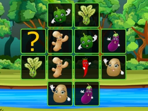 free online games - Vegetable Cards Match