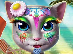 free online games - Kitty Beach Makeup