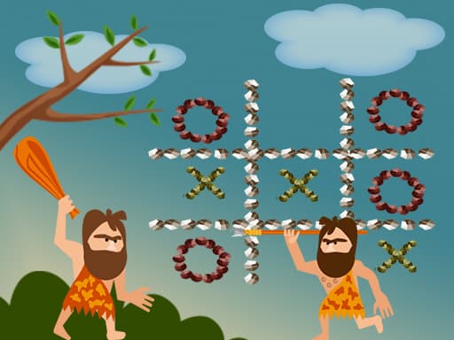 free online games - Tic Tac Toe Stone Age