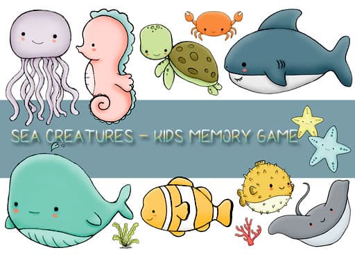 free online games - Kids Memory Sea Creatures