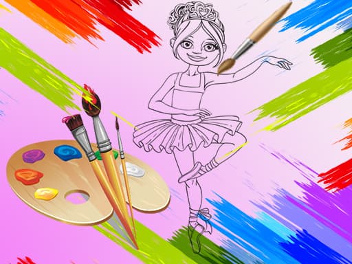 free online games - Little Ballerinas Coloring