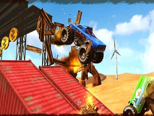free online games - Monster Truck Impossible Track Plane Simulator