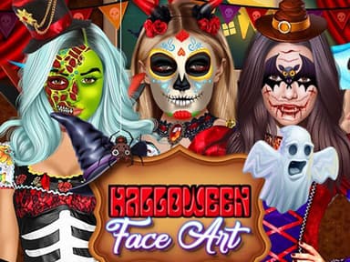 free online games - Halloween Face Art