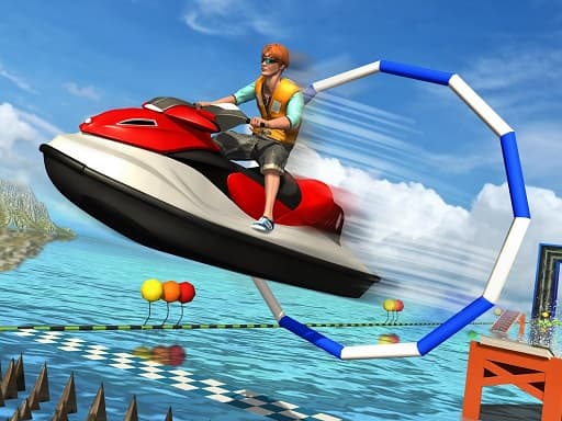free online games - Super Jet Ski Race Stunt  Water Boat Racing 2020