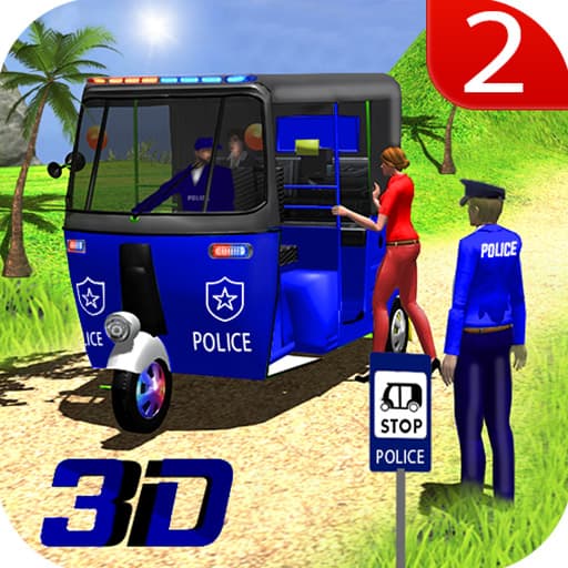 free online games - Police Auto Rickshaw Taxi Game
