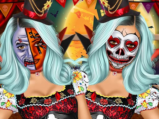 free online games - Jenner Halloween Face Art