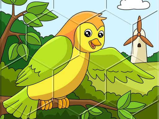 free online games - Birds Hex Jigsaw