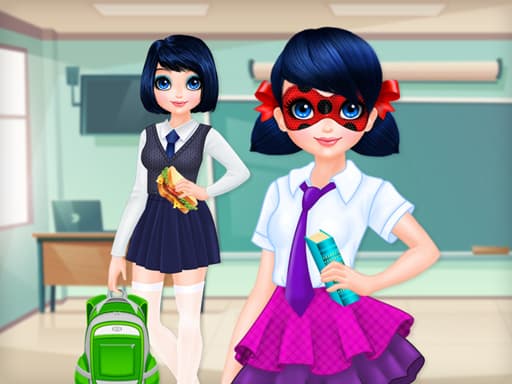 free online games - Dotted Girl Back To School