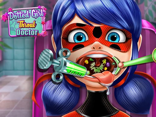 free online games - Dotted Girl Throat Doctor