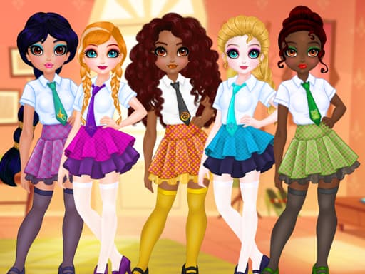 free online games - Princesses BFF Rush to School
