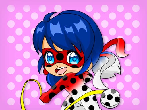 free online games - Chibi DottedGirl Coloring Book