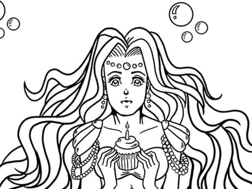 free online games - Kawaii Mermaids Coloring Book Game