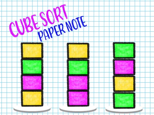 free online games - Cube Sort Paper Note