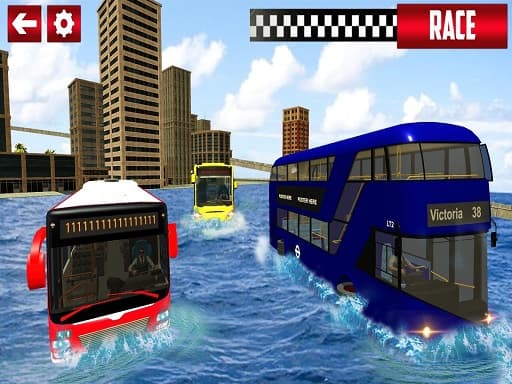 free online games - Extreme Water Surfer Bus Simulator