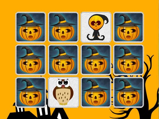 free online games - Kids Memory Game Halloween