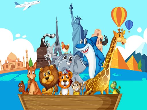free online games - Crazy Friends Travel The World Puzzle