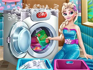 free online games - Ice Queen Laundry Day