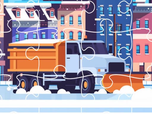 free online games - Snow Plow Trucks Jigsaw