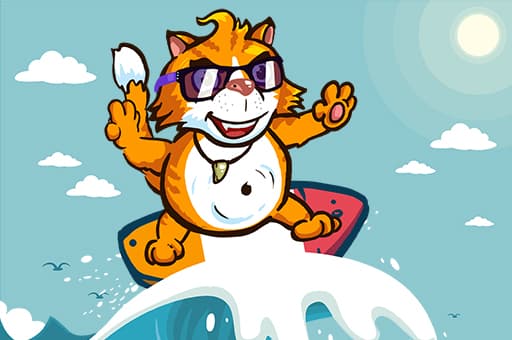 free online games - Surfer Cat