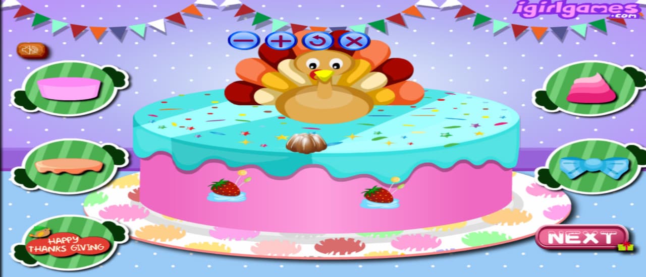 free online games - Happy Thanksgiving Cake Master