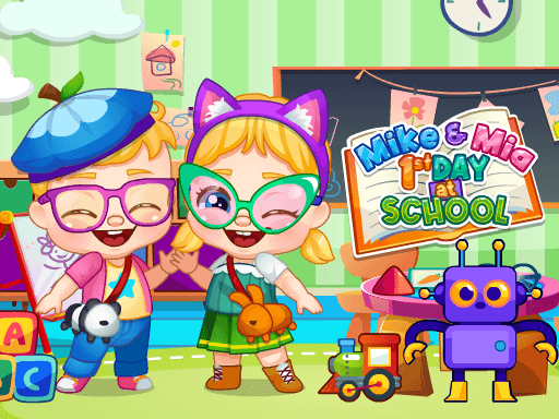 free online games - Mike And Mia 1st Day At School