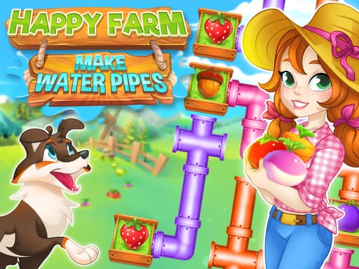 free online games - Happy farm make water pipes