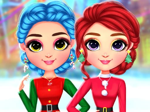 free online games - Rainbow Girls Christmas Outfits