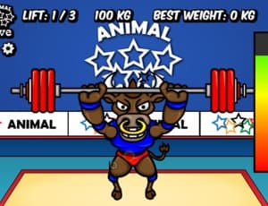 free online games - Animal Olympics  Weight Lifting