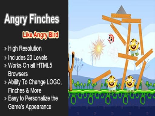 free online games - Angry Finches Funny Physic Game for Kids