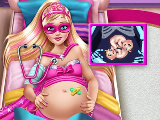 free online games - Superhero Pregnant Emergency
