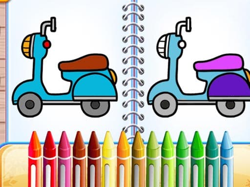 free online games - Cute Bike Coloring Book