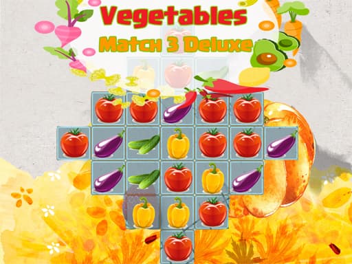 free online games - Vegetables Match 3 Deluxe