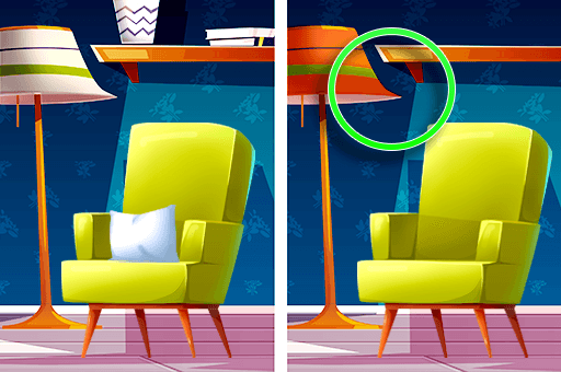 free online games - Find the Difference Wednesday Mode