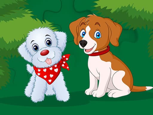 free online games - Cute Puppies Jigsaw