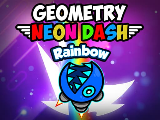 free online games - Geometry Neon Dash Rainbow