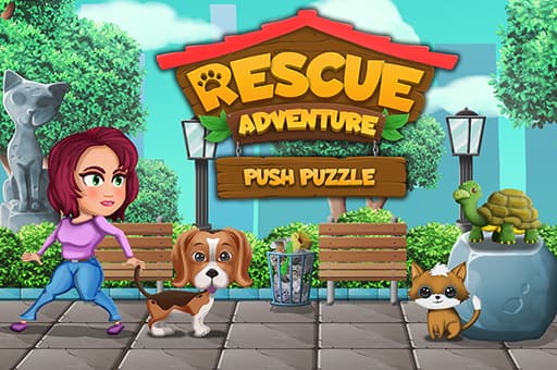 free online games - Push Puzzle Rescue Adventure