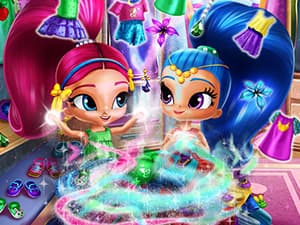 free online games - Shimmer and Shine Wardrobe Cleaning