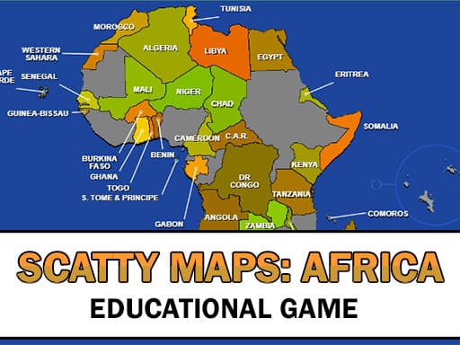 free online games - Scatty Maps Africa