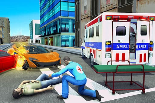 free online games - Ambulance Rescue Game Ambulance helicopter